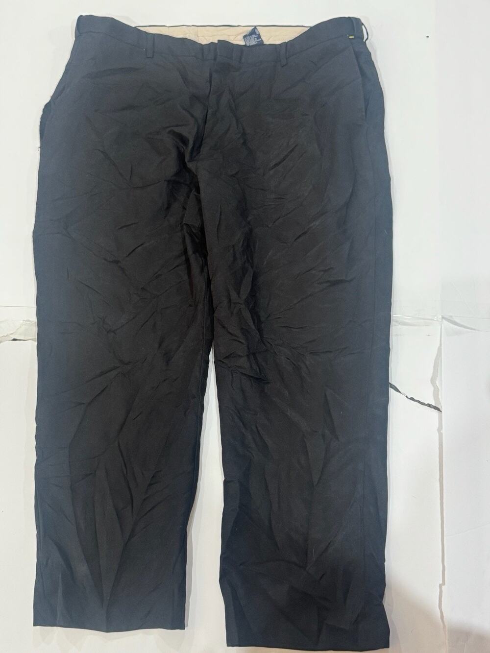 Puritan Men's 46x30 Black Flat Dress Pants Comfort Flex Stretch Waist Slacks B&T